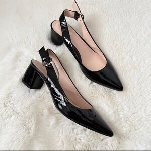 Kate Spade New York Women's Mika Pointed Toe Slingback Pumps Black Size 8
